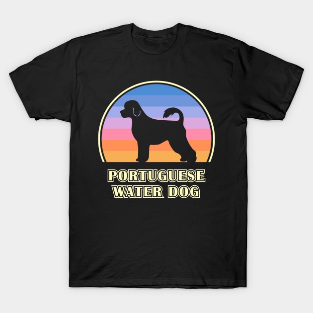 Portuguese Water Dog Vintage Sunset Dog T-Shirt by millersye